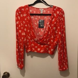 Forever 21 Long Sleeve Crop Top